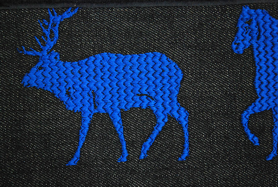 laptop case embroidery  closeup